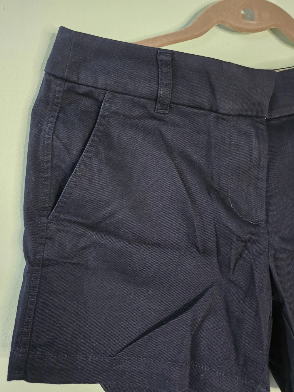 J.CREW Women’s Mid-Rise Navy Chino Shorts 5